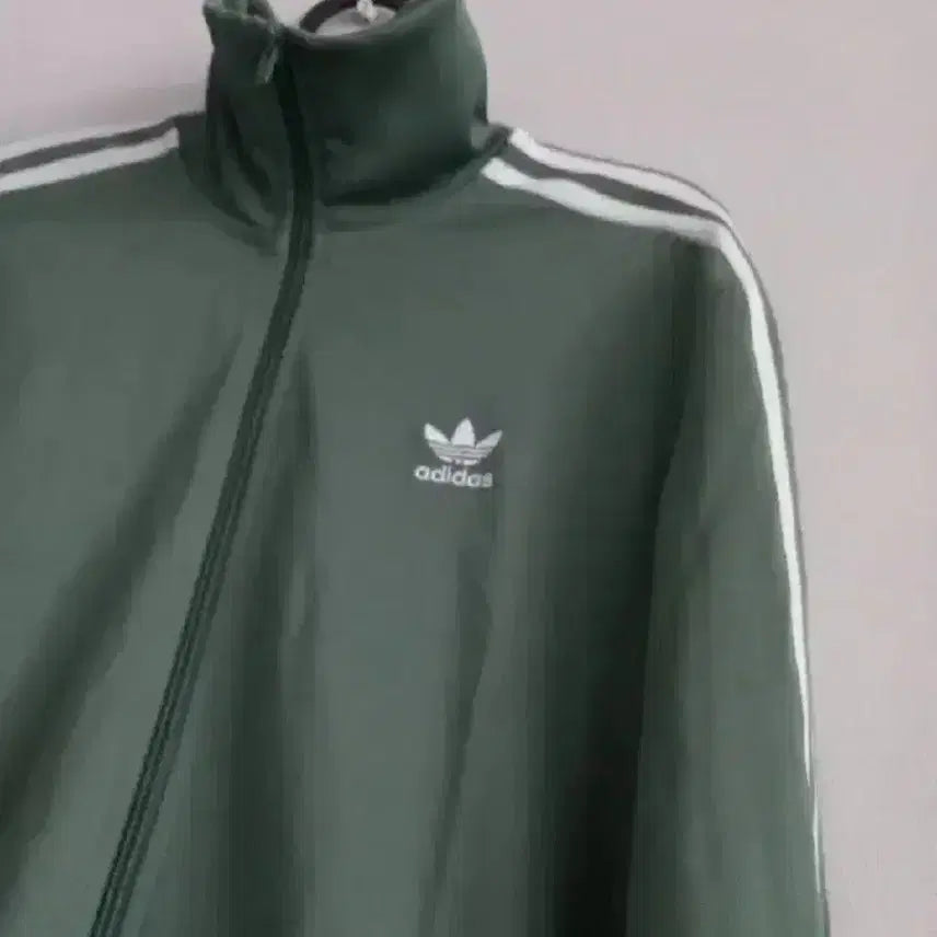 [BUNJANG] Adidas Beckenbauer Khaki Track Top Jacket / 아디다스 베켄바우어 대장급 카키 트랙탑 저지 져지집업 95/M