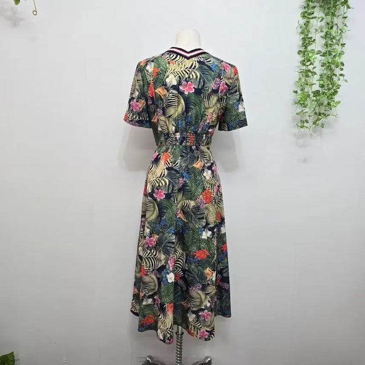 [BUNJANG] Maje Floral Pattern Long Dress / 마쥬  플라워 패턴 롱 원피스