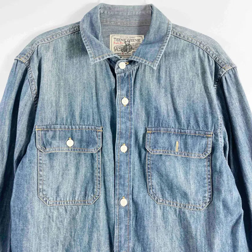 [BUNJANG] G2 Tiny Winnie Denim Shirt / G2 티니위니 데님셔츠 95사이즈