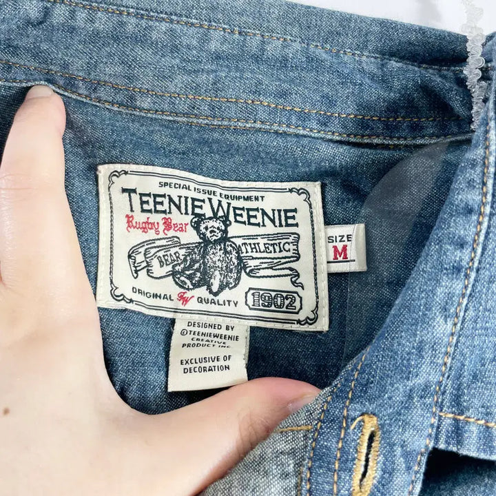 [BUNJANG] G2 Tiny Winnie Denim Shirt / G2 티니위니 데님셔츠 95사이즈