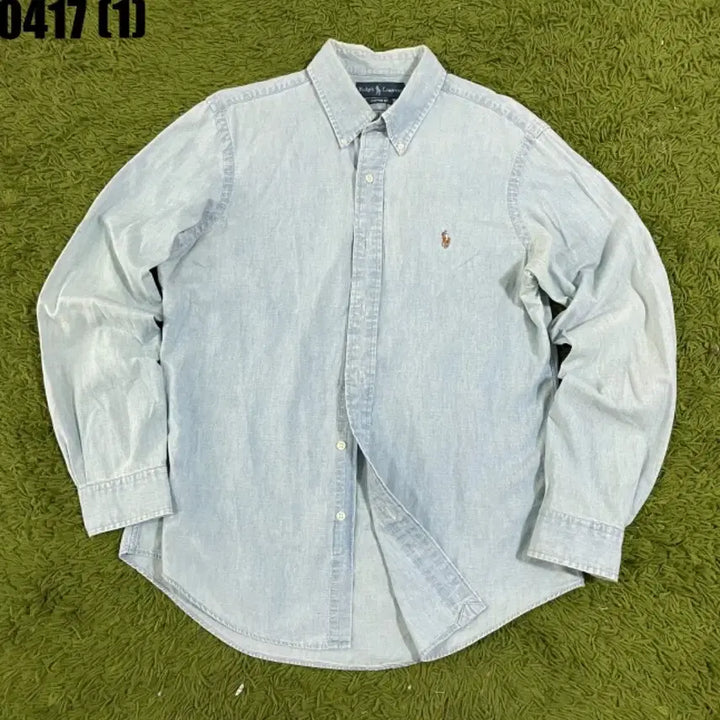 [SOLD OUT] 폴로 랄프로렌 연청 데님셔츠 긴팔 L