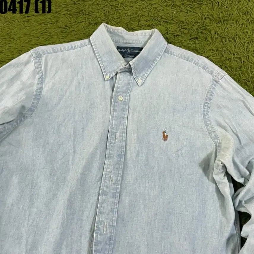 [SOLD OUT] 폴로 랄프로렌 연청 데님셔츠 긴팔 L