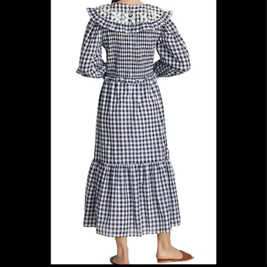 [BUNJANG] Cotton Collar Long Dress / 새상품 코튼 카라 롱원피스