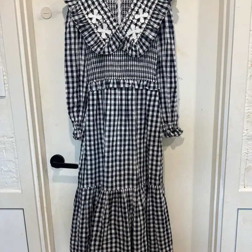 [BUNJANG] Cotton Collar Long Dress / 새상품 코튼 카라 롱원피스