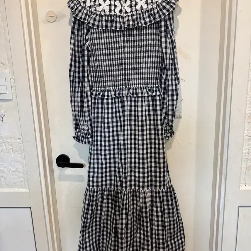 [BUNJANG] Cotton Collar Long Dress / 새상품 코튼 카라 롱원피스