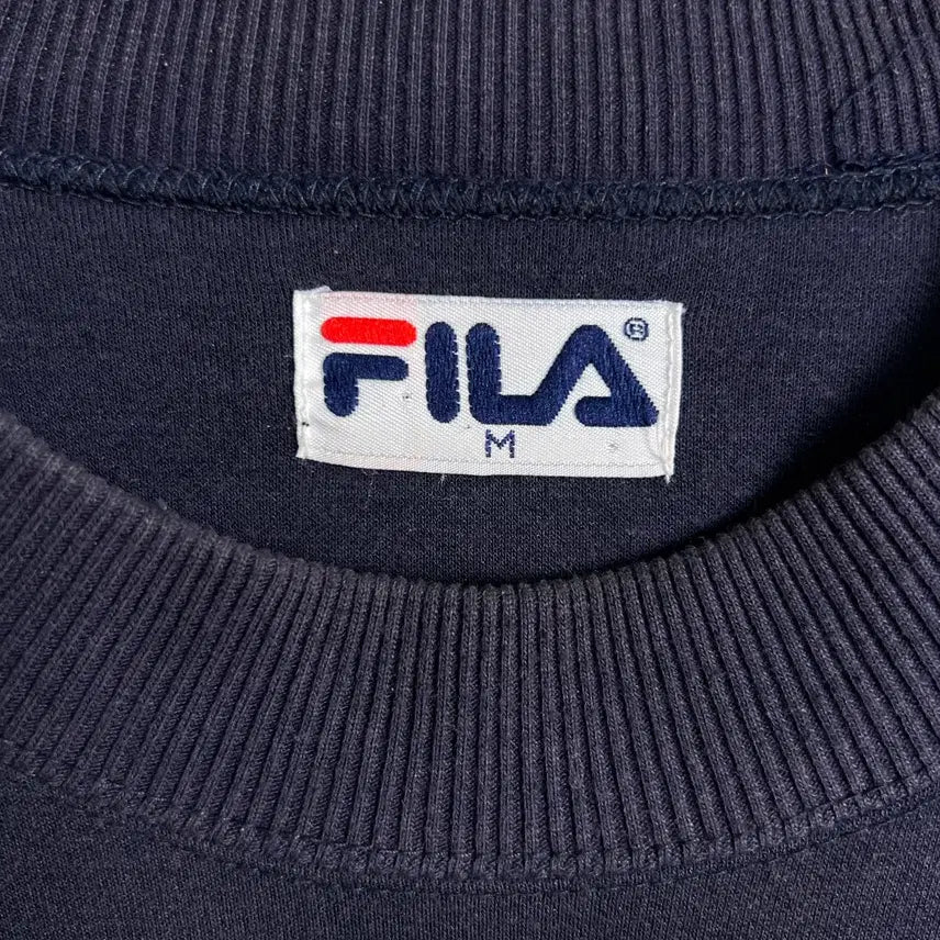 [BUNJANG] FILA Navy Logo Sweatshirt / FILA 휠라 네이비 로고 맨투맨 M