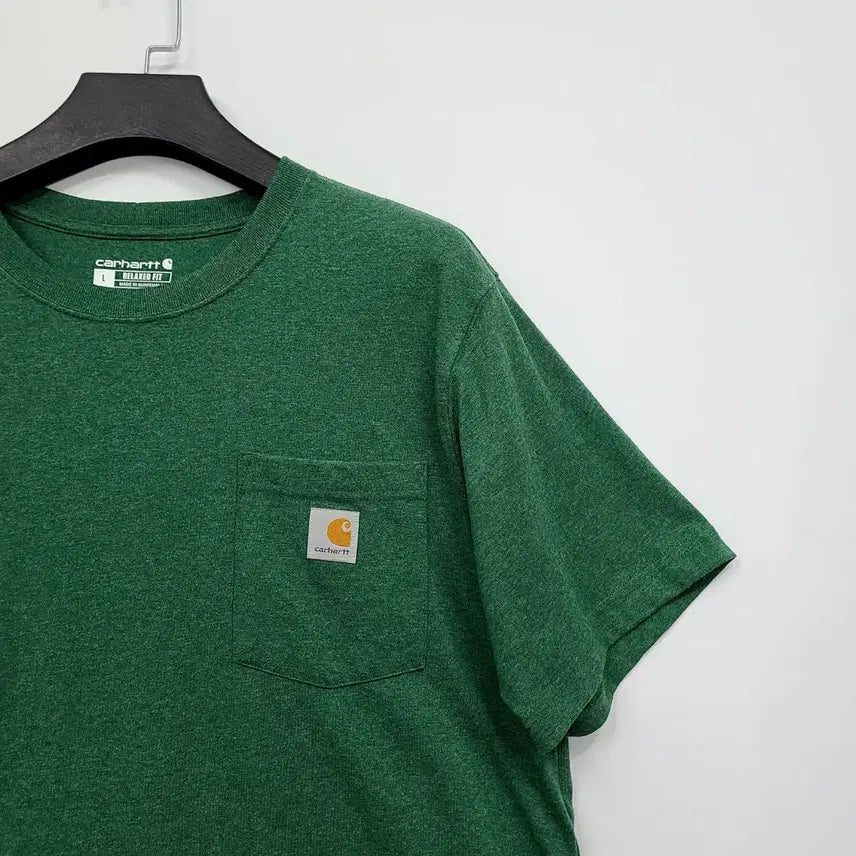 [SOLD OUT] 칼하트 릴렉스드 핏 포켓 반팔티 그린/L/앨리스/970
