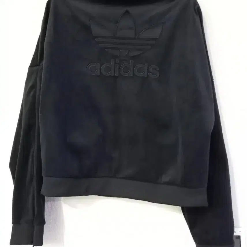 [BUNJANG] Adidas Velvet Black Track Top Jersey Jacket (Size S) / 아디다스 벨벳 블랙 검정 트랙탑 저지 져지집업 90/S