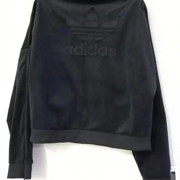 [BUNJANG] Adidas Velvet Black Track Top Jersey Jacket (Size S) / 아디다스 벨벳 블랙 검정 트랙탑 저지 져지집업 90/S