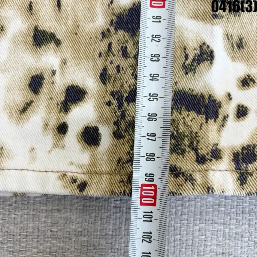 [BUNJANG] MOG Leopard Pattern Wide Denim Pants / MOG 레오파드 패턴 와이드 데님 팬츠 0416(3)