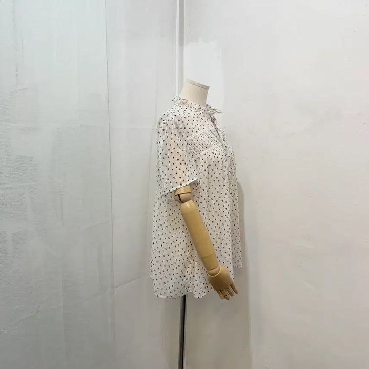 [BUNJANG] Compagna Dot Pattern Chiffon Blouse / 꼼파냐 쉬폰블라우스 땡땡이 도트 빈티지블라우스 2446