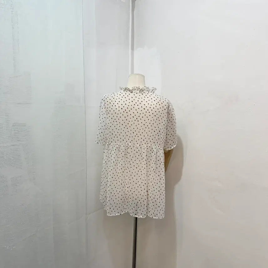 [BUNJANG] Compagna Dot Pattern Chiffon Blouse / 꼼파냐 쉬폰블라우스 땡땡이 도트 빈티지블라우스 2446
