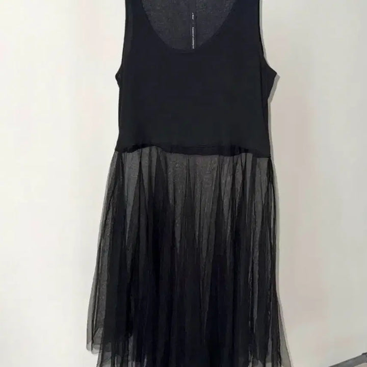 [BUNJANG] Black Layered Dress / 블랙 샤 레이어드 빈티지원피스