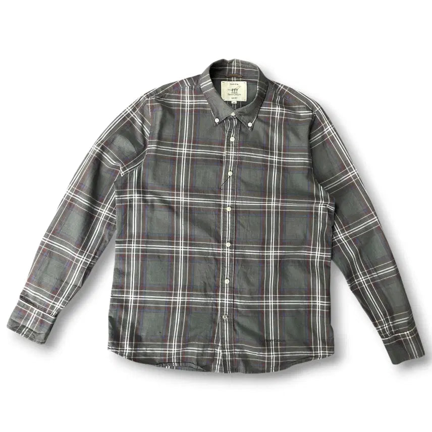 [BUNJANG] Henry Cotton Deep Green Check Shirt (Size 95) / 헨리코튼 딥그린 체크셔츠 95