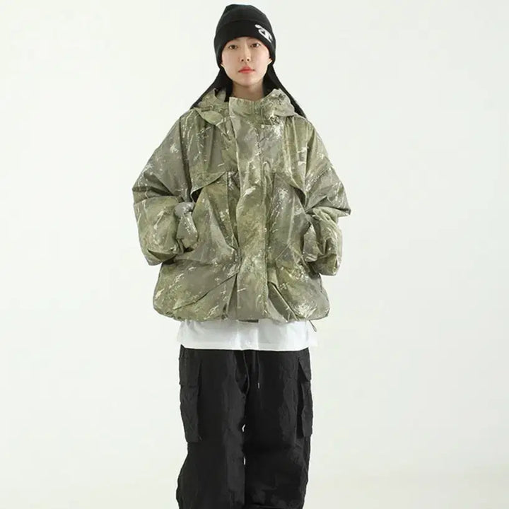 [SOLD OUT] [FREE] 타이다이 패턴 프린팅 후드 아노락