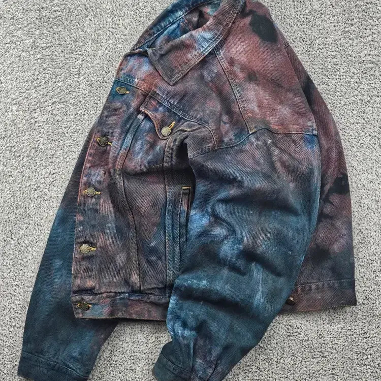 [BUNJANG] TRULY Denim Trucker Jacket Dying Custom (M) / TRULY 데님 트러커 자켓 다잉커스텀 ( M ) / 11880