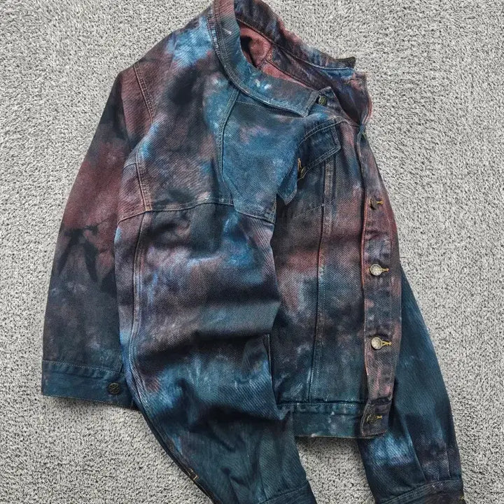 [BUNJANG] TRULY Denim Trucker Jacket Dying Custom (M) / TRULY 데님 트러커 자켓 다잉커스텀 ( M ) / 11880