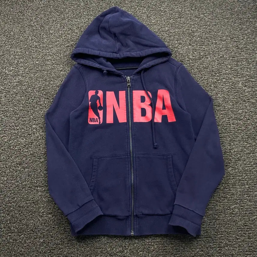 [BUNJANG] NBA Navy Hooded Zip-Up / NBA 네이비 후드집업