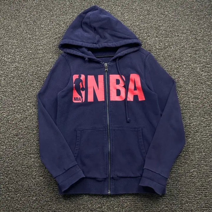 [BUNJANG] NBA Navy Hooded Zip-Up / NBA 네이비 후드집업