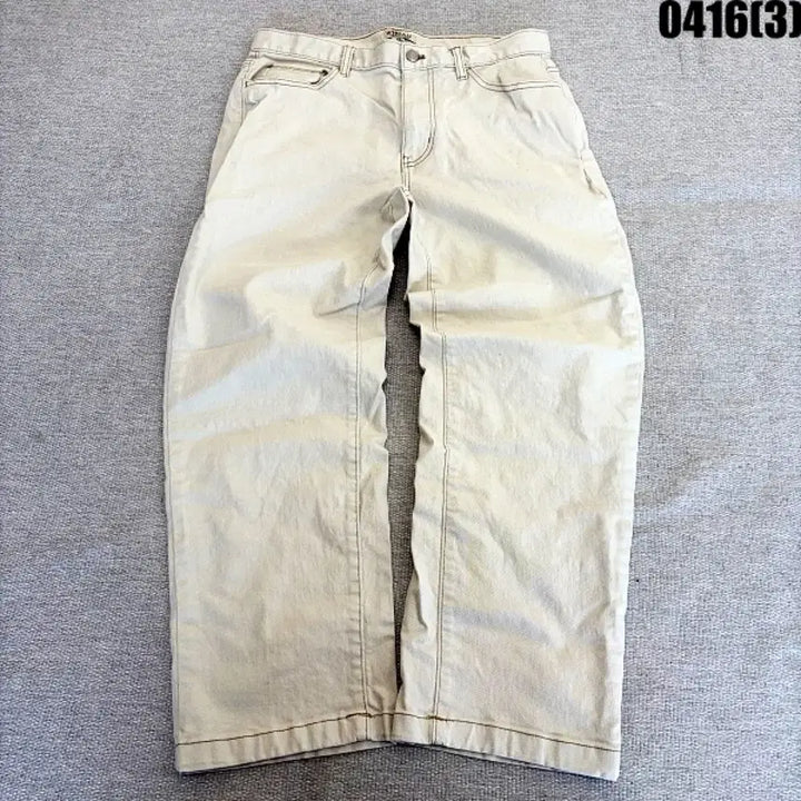 [SOLD OUT] XL 후아유 베이지 와이드 데님 팬츠 0416(3)