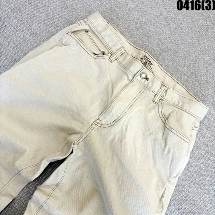 [SOLD OUT] XL 후아유 베이지 와이드 데님 팬츠 0416(3)