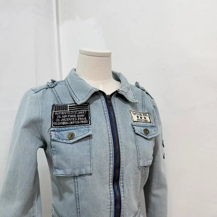 [BUNJANG] Vintage Light Blue Jacket / 와펜 연청자켓 빈티지 2611