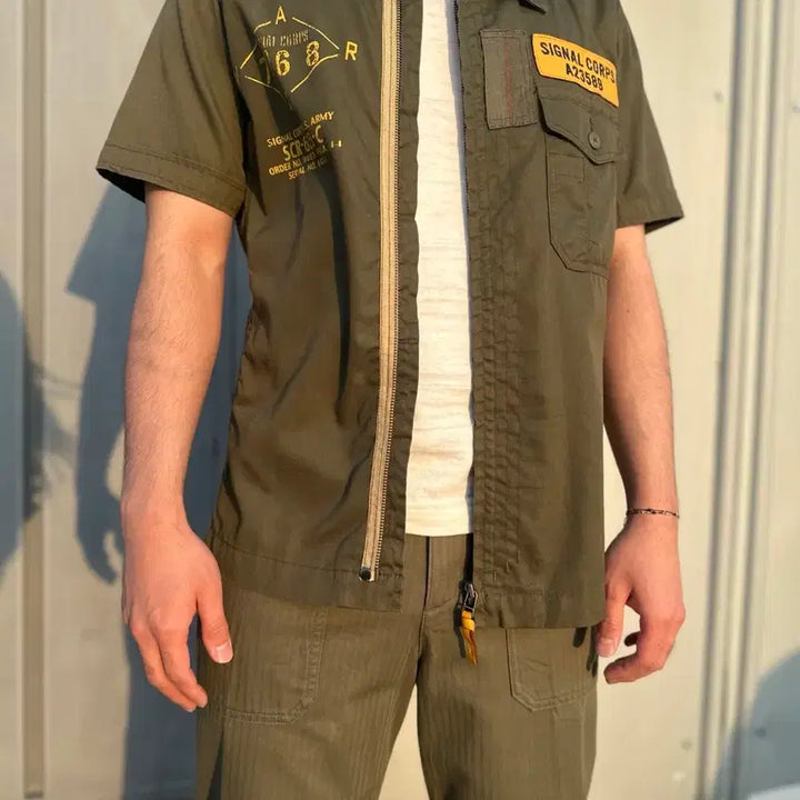 [BUNJANG] Avirex U.S. Flight Short Sleeve Shirt / Avirex U.S 플라이트 반팔 셔츠