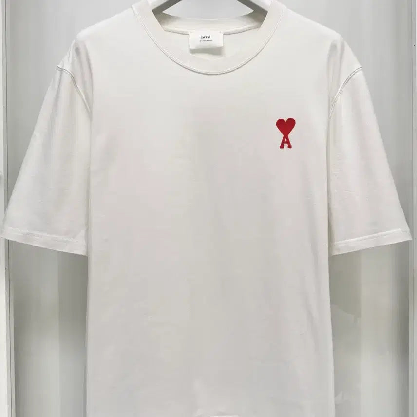 [BUNJANG] BTS Heart Logo White T-shirt XL / 아미 하트로고 반팔티 화이트 XL