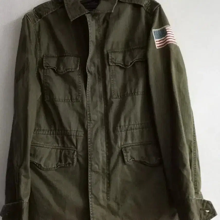 [BUNJANG] POLO US Flag Khaki Women&