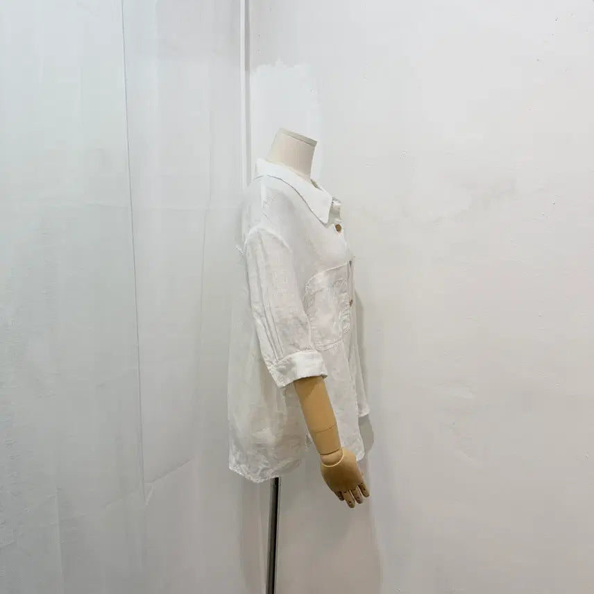 [BUNJANG] Studio Lux Linen Blouse / 스튜디오럭스 린넨 5부블라우스 린넨셔츠 리넨 3233