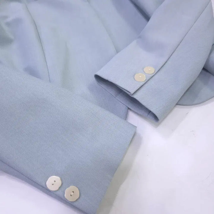 [SOLD OUT] 프롬비기닝) 거의새거 튤립 크롭 하늘색 자켓 -F
