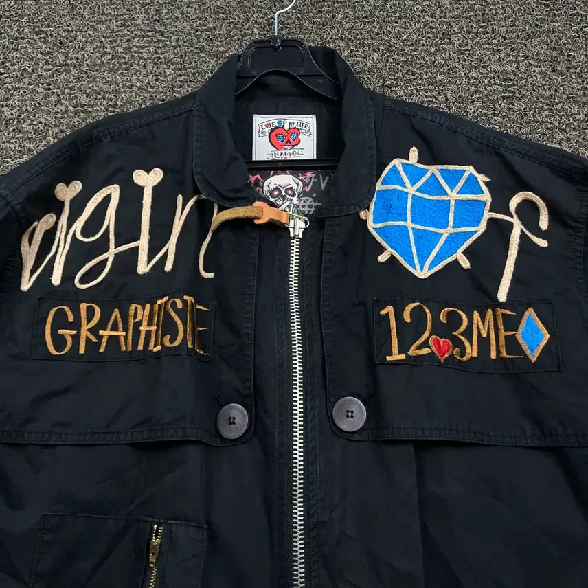 [BUNJANG] Graphist Man.G Graphic Point Long Field Jacket / 그라피스트 만지 그래픽 포인트 롱 야상 자켓