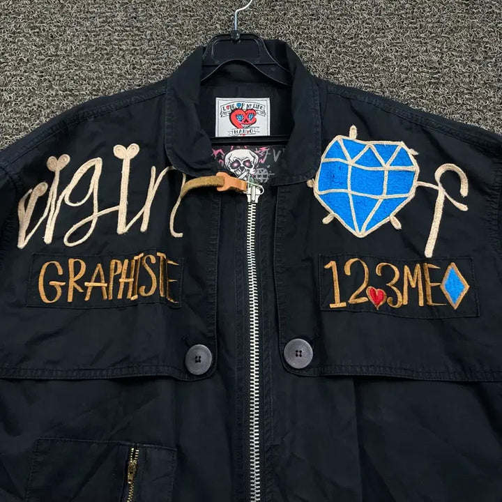 [BUNJANG] Graphist Man.G Graphic Point Long Field Jacket / 그라피스트 만지 그래픽 포인트 롱 야상 자켓