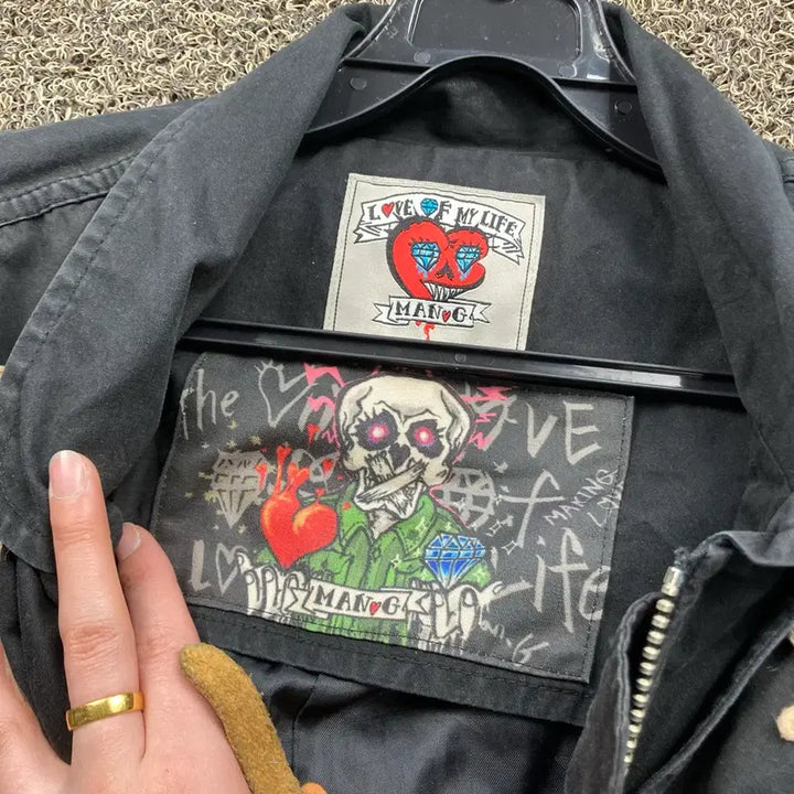 [BUNJANG] Graphist Man.G Graphic Point Long Field Jacket / 그라피스트 만지 그래픽 포인트 롱 야상 자켓