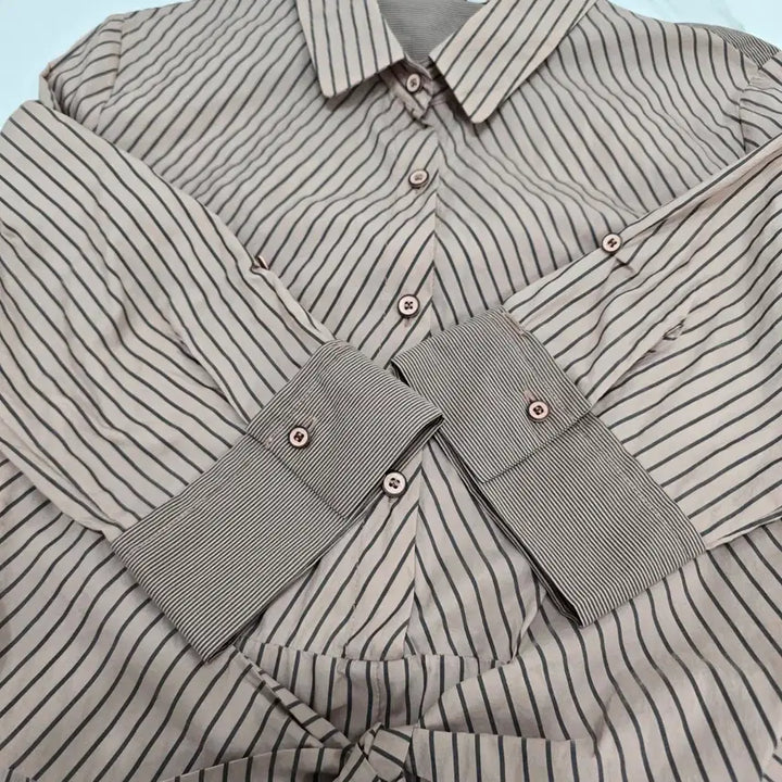 [BUNJANG] Zigot Striped Shirt Dress / 지고트 스트라이프 셔츠 원피스 7부