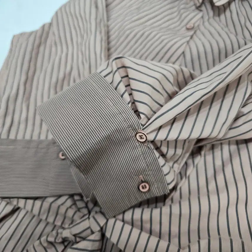 [BUNJANG] Zigot Striped Shirt Dress / 지고트 스트라이프 셔츠 원피스 7부