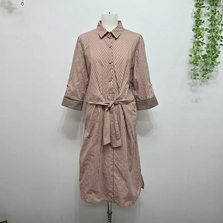 [BUNJANG] Zigot Striped Shirt Dress / 지고트 스트라이프 셔츠 원피스 7부