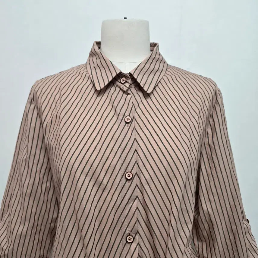 [BUNJANG] Zigot Striped Shirt Dress / 지고트 스트라이프 셔츠 원피스 7부