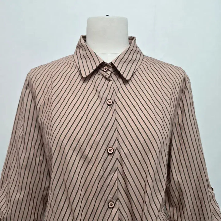 [BUNJANG] Zigot Striped Shirt Dress / 지고트 스트라이프 셔츠 원피스 7부