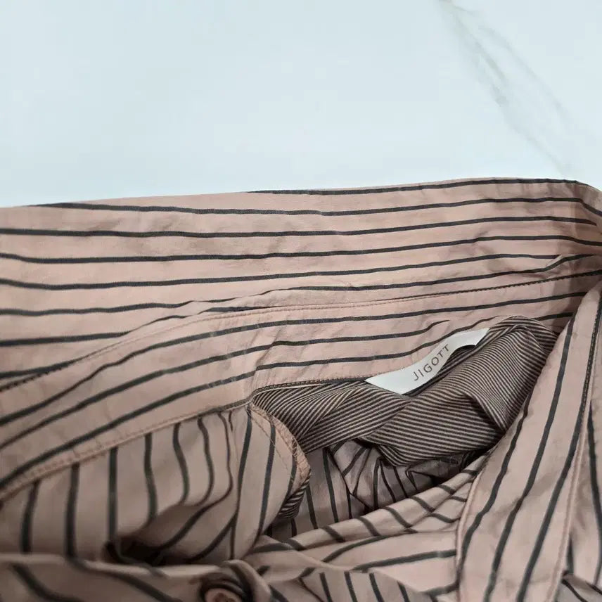 [BUNJANG] Zigot Striped Shirt Dress / 지고트 스트라이프 셔츠 원피스 7부