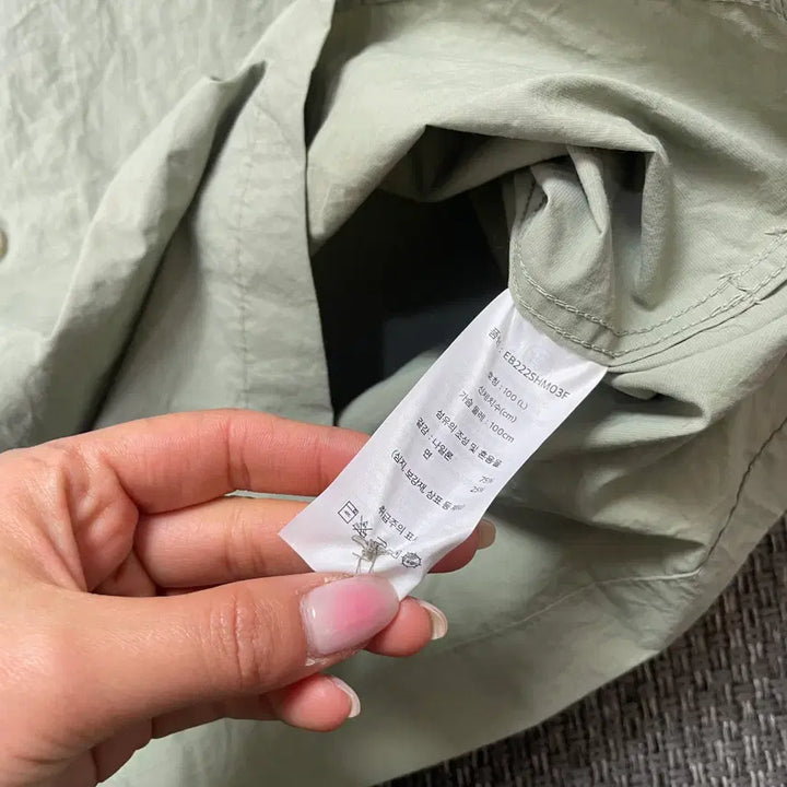 [BUNJANG] Eddie Bauer Khaki Nylon Open Collar Short Sleeve Shirt - Large / 에디바우어 카키 나일론 오픈카라 반팔 셔츠 L