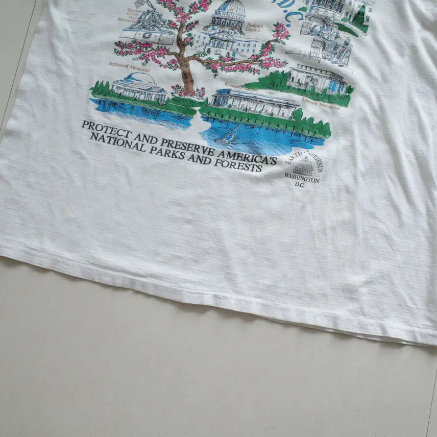 [SOLD OUT] 90s 빈티지 수소봉제 워싱턴 D.C. 티셔츠 MADE IN USA