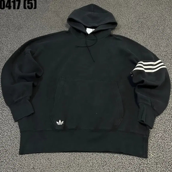 [SOLD OUT] 아디다스 삼선 블랙 후드티