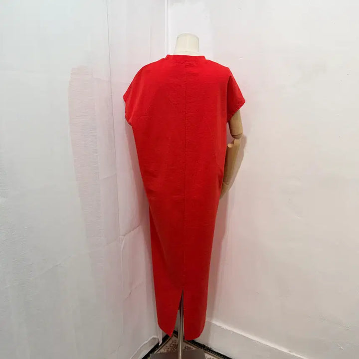 [BUNJANG] Tiwana Red Sleeveless Maxi Dress / tiwana 레드 나시원피스 롱원피스 롱드레스 3328