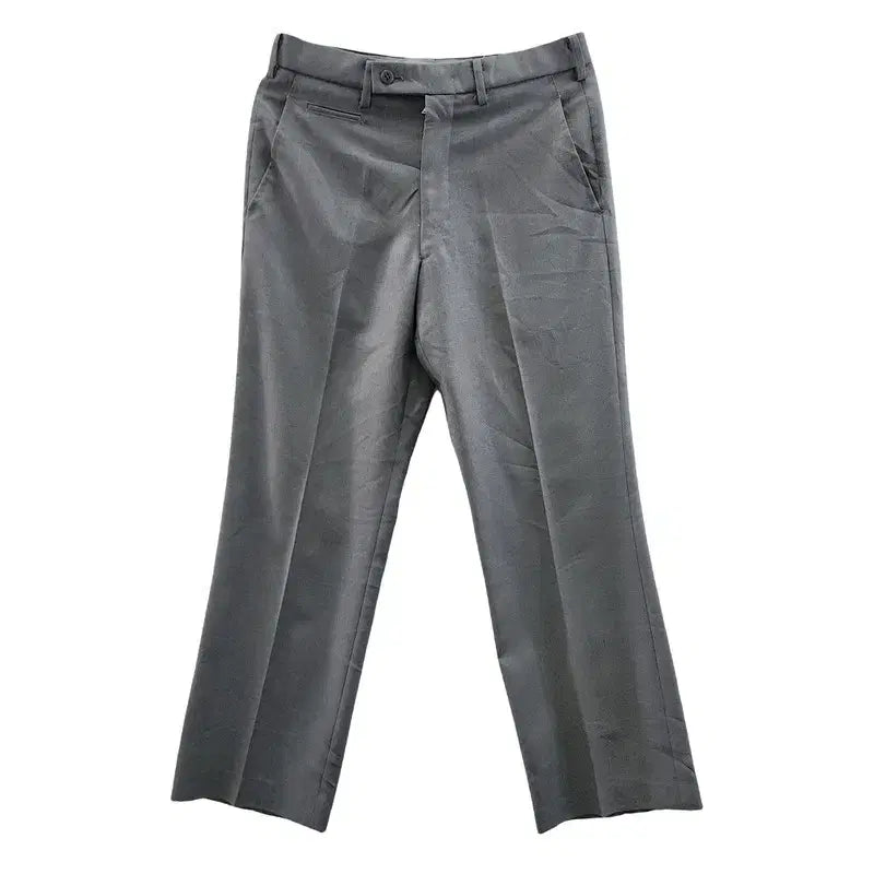 [BUNJANG] Vintage Minimalist Gray Slacks Pants / 빈티지 미니멀 긱시크 그레이 슬랙스팬츠