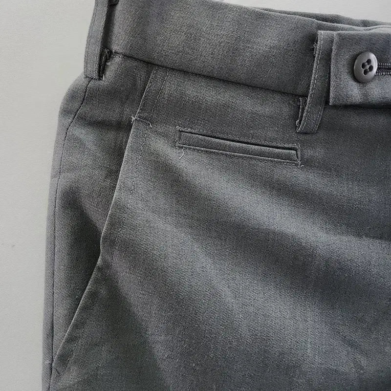 [BUNJANG] Vintage Minimalist Gray Slacks Pants / 빈티지 미니멀 긱시크 그레이 슬랙스팬츠