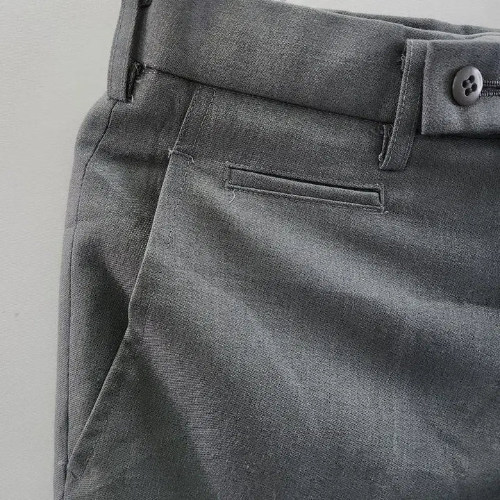 [BUNJANG] Vintage Minimalist Gray Slacks Pants / 빈티지 미니멀 긱시크 그레이 슬랙스팬츠