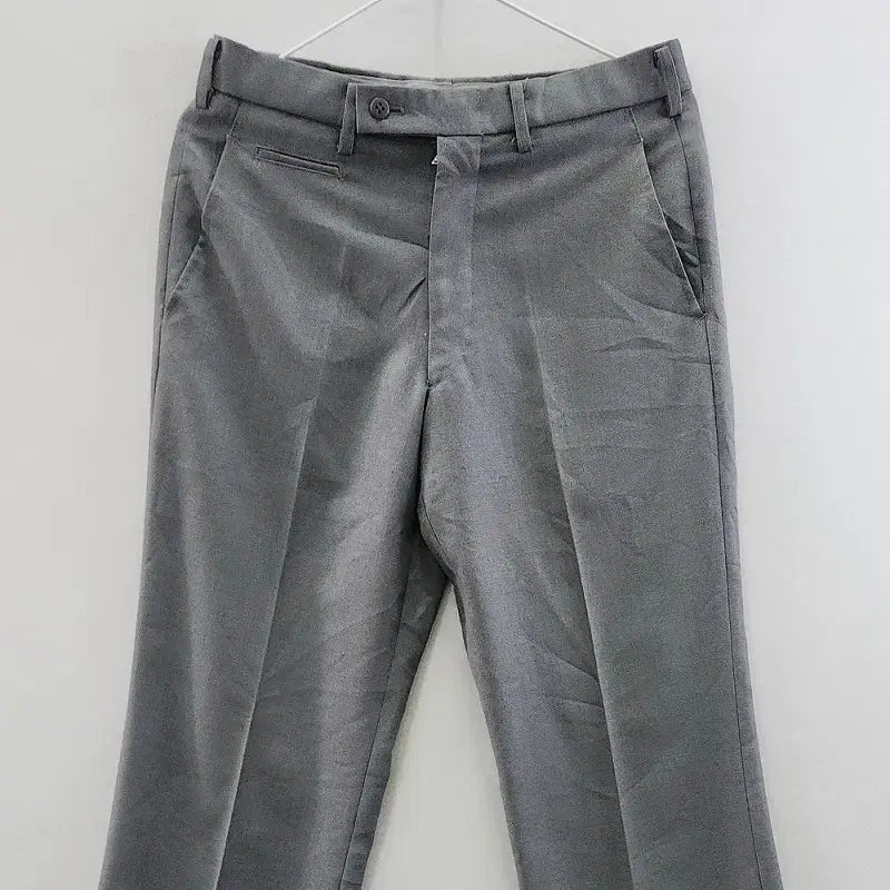 [BUNJANG] Vintage Minimalist Gray Slacks Pants / 빈티지 미니멀 긱시크 그레이 슬랙스팬츠