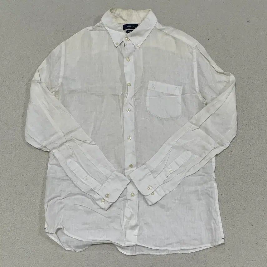[BUNJANG] Hazzys Slim Fit Linen Long Sleeve Shirt / XL 헤지스 슬림핏 여름 린넨 긴팔 셔츠 0417-2