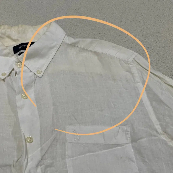 [BUNJANG] Hazzys Slim Fit Linen Long Sleeve Shirt / XL 헤지스 슬림핏 여름 린넨 긴팔 셔츠 0417-2